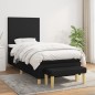 vidaXL Giroletto a Molle con Materasso Nero 80x200 cm inTessuto