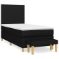 vidaXL Giroletto a Molle con Materasso Nero 80x200 cm inTessuto