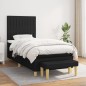 Giroletto a Molle con Materasso Nero 80x200 cm inTessuto