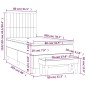 Giroletto a Molle con Materasso Nero 80x200 cm inTessuto