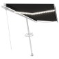 Tenda da Sole Retrattile Manuale con LED 400x350 cm Antracite Tenda da Sole Retrattile Manuale con LED 400x350 cm Antracite