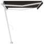 Tenda da Sole Retrattile Manuale con LED 400x350 cm Antracite Tenda da Sole Retrattile Manuale con LED 400x350 cm Antracite