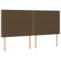 vidaXL Giroletto a Molle con Materasso Marrone Scuro 200x200cm Tessuto