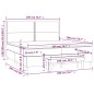vidaXL Giroletto a Molle con Materasso Marrone Scuro 200x200cm Tessuto