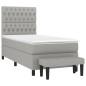 vidaXL Giroletto a Molle con Materasso Grigio Chiaro 90x190 cm Tessuto