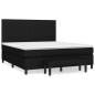Giroletto a Molle con Materasso Nero 180x200 cm in Tessuto