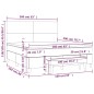 Giroletto a Molle con Materasso Blu 160x200 cm in Tessuto