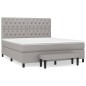 vidaXL Giroletto a Molle con Materasso Grigio Chiaro160x200 cm Tessuto