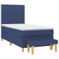 vidaXL Giroletto a Molle con Materasso Blu 100x200 cm in Tessuto