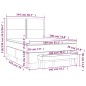 vidaXL Giroletto a Molle con Materasso Grigio Chiaro 140x190cm Tessuto