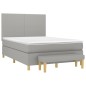 vidaXL Giroletto a Molle con Materasso Grigio Chiaro 140x190cm Tessuto