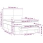 vidaXL Giroletto a Molle con Materasso Grigio Chiaro 140x190cm Tessuto