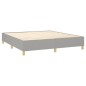 vidaXL Giroletto a Molle con Materasso Grigio Chiaro160x200 cm Tessuto