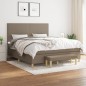 Giroletto a Molle con Materasso Tortora 160x200 cm in Tessuto
