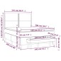 vidaXL Giroletto a Molle con Materasso Tortora 140x200 cm in Tessuto