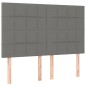 vidaXL Giroletto a Molle con Materasso Grigio Scuro 140x190 cm Tessuto