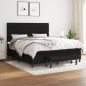 Giroletto a Molle con Materasso Nero 180x200 cm in Tessuto