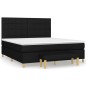vidaXL Giroletto a Molle con Materasso Nero 180x200 cm in Tessuto