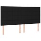 vidaXL Giroletto a Molle con Materasso Nero 180x200 cm in Tessuto