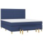 vidaXL Giroletto a Molle con Materasso Blu 180x200 cm in Tessuto