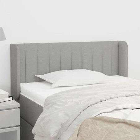 vidaXL Testiera ad Orecchio Grigio Chiaro 103x16x78/88 cm in Tessuto