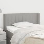 vidaXL Testiera ad Orecchio Grigio Chiaro 103x16x78/88 cm in Tessuto vidaXL Testiera ad Orecchio Grigio Chiaro 103x16x78/88 cm in Tessuto