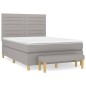 vidaXL Giroletto a Molle con Materasso Grigio Chiaro 140x200cm Tessuto
