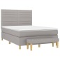 vidaXL Giroletto a Molle con Materasso Grigio Chiaro 140x200cm Tessuto