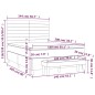 vidaXL Giroletto a Molle con Materasso Grigio Chiaro 140x200cm Tessuto