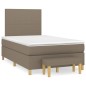 vidaXL Giroletto a Molle con Materasso Tortora 120x200 cm in Tessuto