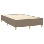 vidaXL Giroletto a Molle con Materasso Tortora 120x200 cm in Tessuto