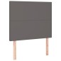vidaXL Giroletto a Molle con Materasso Grigio 100x200 cm in Similpelle