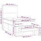 vidaXL Giroletto a Molle con Materasso Grigio 100x200 cm in Similpelle