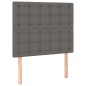 vidaXL Giroletto a Molle con Materasso Grgio 90x200 cm in Similpelle