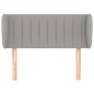 Testiera ad Orecchio Grigio Chiaro 103x23x78/88 cm in Tessuto Testiera ad Orecchio Grigio Chiaro 103x23x78/88 cm in Tessuto