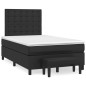 vidaXL Giroletto a Molle con Materasso Nero 120x200 cm in Similpelle
