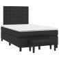 vidaXL Giroletto a Molle con Materasso Nero 120x200 cm in Similpelle