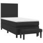 vidaXL Giroletto a Molle con Materasso Nero 100x200 cm in Similpelle
