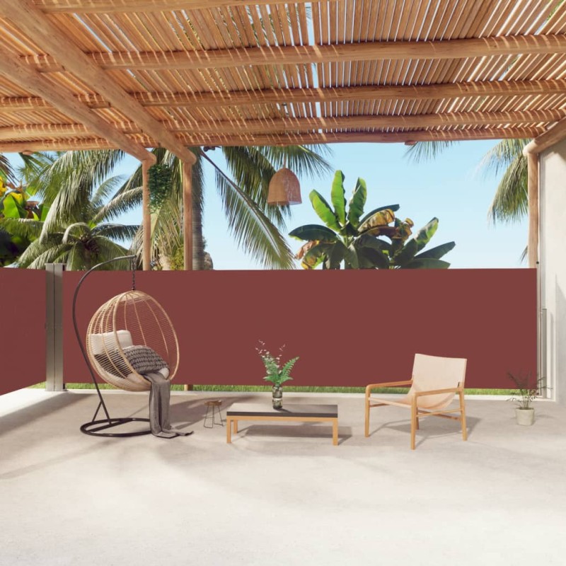 Tenda Laterale Retrattile Marrone 160x1000 cm Tenda Laterale Retrattile Marrone 160x1000 cm