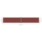 Tenda Laterale Retrattile Marrone 160x1000 cm Tenda Laterale Retrattile Marrone 160x1000 cm