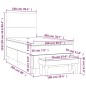 vidaXL Giroletto a Molle con Materasso Blu 100x200 cm in Tessuto