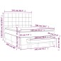 Giroletto a Molle con Materasso Blu 140x200 cm in Tessuto