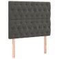 vidaXL Giroletto a Molle con Materasso Grigio Scuro 90x200 cm Velluto