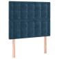 Giroletto a Molle con Materasso Blu Scuro 100x200 cm in Velluto