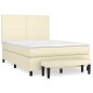 Giroletto a Molle con Materasso Crema 140x200 cm in Similpelle