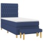 vidaXL Giroletto a Molle con Materasso Blu 100x200 cm in Tessuto