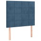vidaXL Giroletto a Molle con Materasso Blu Scuro 90x200 cm in Velluto