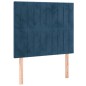 Giroletto a Molle con Materasso Blu Scuro 90x200 cm in Velluto