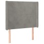 vidaXL Testiera ad Orecchio Grigio Chiaro 83x16x118/128 cm in Velluto vidaXL Testiera ad Orecchio Grigio Chiaro 83x16x118/128 cm in Velluto