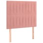 vidaXL Giroletto a Molle con Materasso Rosa 90x200 cm in Velluto